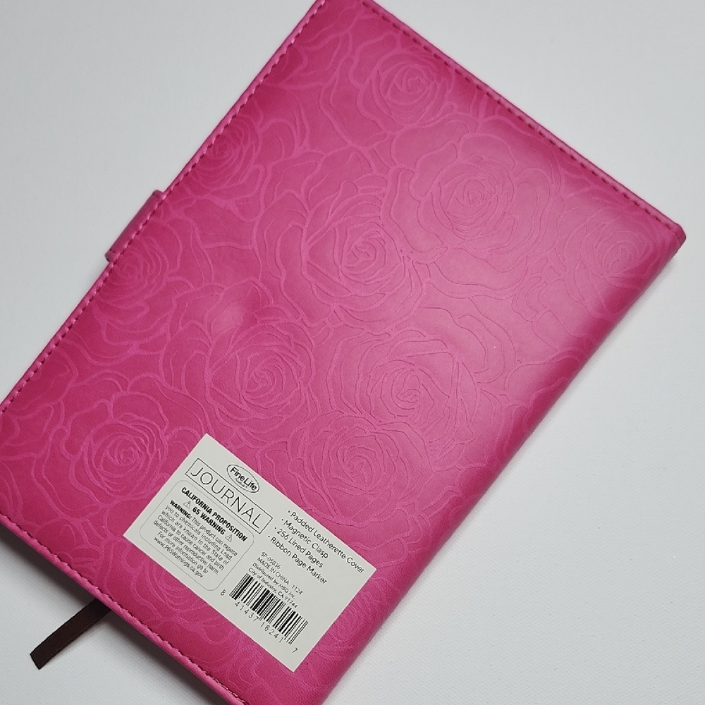 Pink Floral Embossed Notebook - Picture 9 of 9